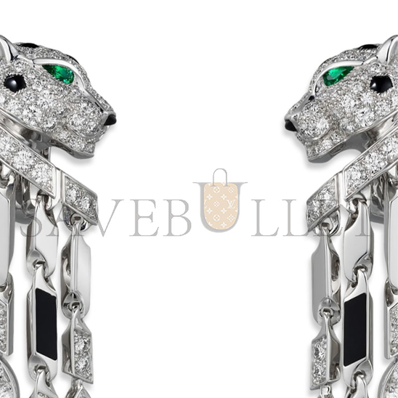 Ca*t1er panthÈre de earrings small model paved ref. h8000780
